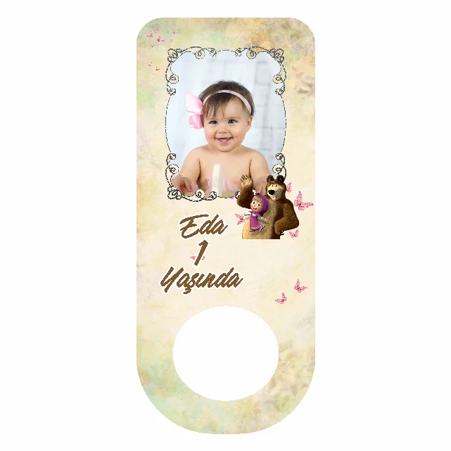 Maşa İle Koca Ayı Temalı Dikdörtgen Açacak Magneti